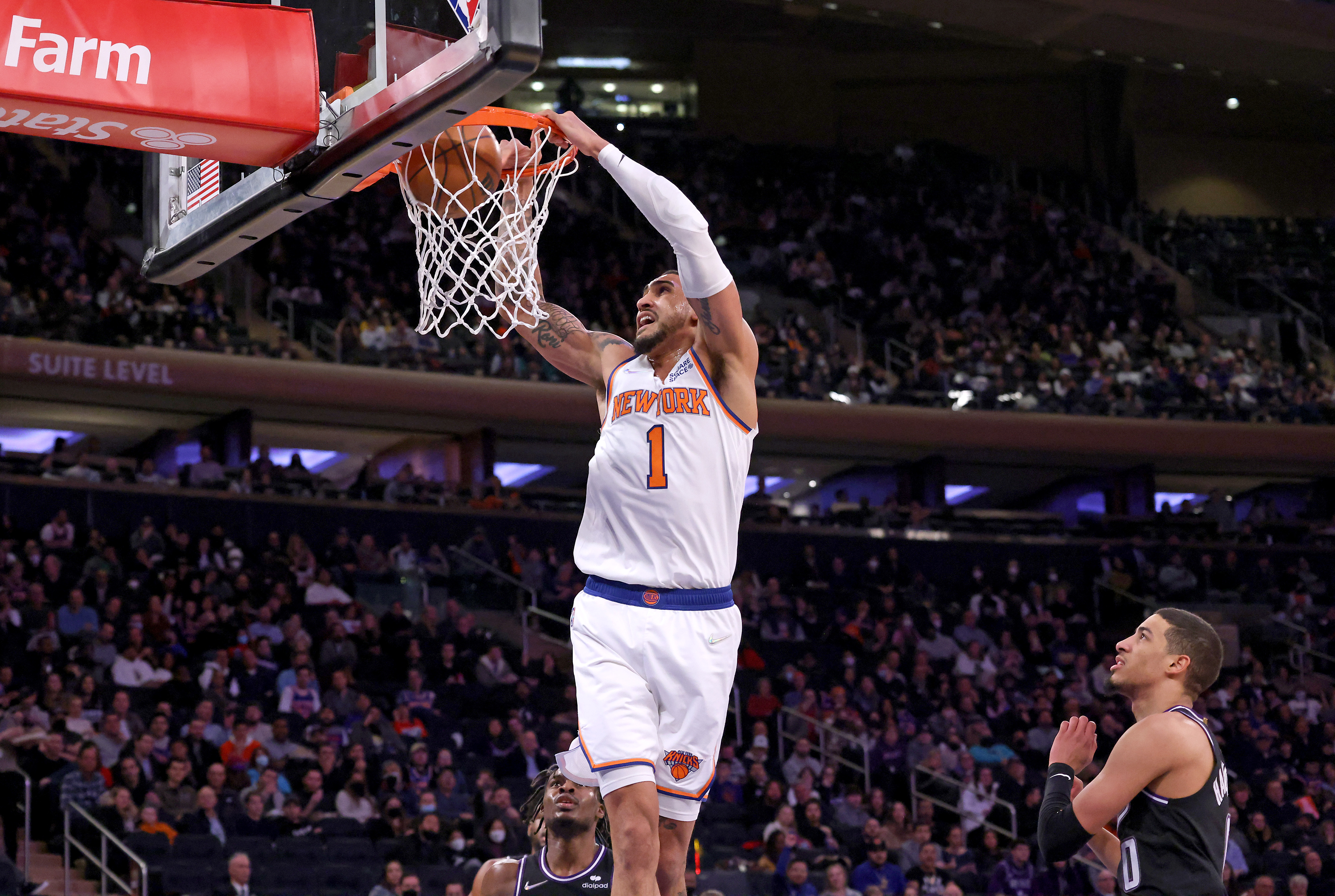 Basketball action moment